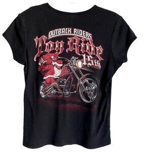 Outback Riders Toy Drive Tee Shirt Santa Motorcycle Youth Large